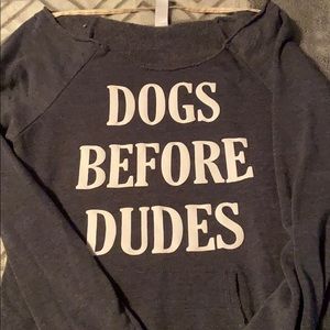 Off the shoulder sweatshirt